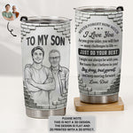 Custom-Photo-Sketch-Line-Art-Gift-For-Son-Daughter-Grandson-Personalized-Tumbler-1