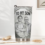 Custom-Photo-Sketch-Line-Art-Gift-For-Son-Daughter-Grandson-Personalized-Tumbler-2