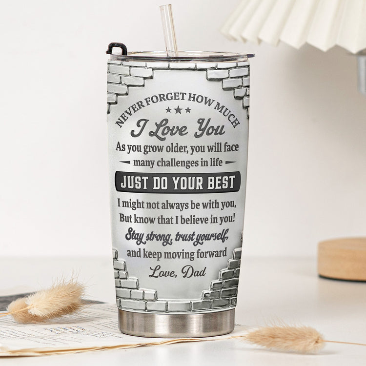 Custom-Photo-Sketch-Line-Art-Gift-For-Son-Daughter-Grandson-Personalized-Tumbler-4