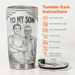 Custom-Photo-Sketch-Line-Art-Gift-For-Son-Daughter-Grandson-Personalized-Tumbler-5