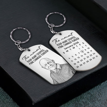 Custom-Photo-Sketch-Line-Art-The-Moment-Your-Heart-Stopped-Memorial-Gift-Personalized-Keychain-2