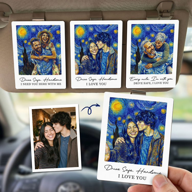 Custom-Photo-Van-Gogh-Art-Drive-Safe-I-Love-You-Personalized-Car-Visor-Clip-1