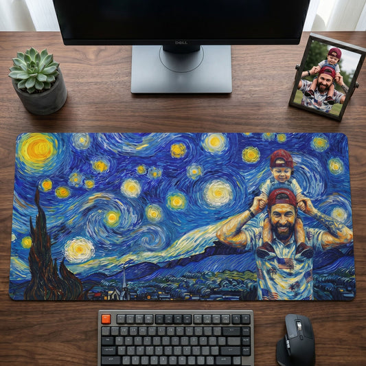 Custom_Photo_Van_Gogh_Art_Fathers_Day_Gift_For_Dad_Husband_Personalized_Desk_Mat_1