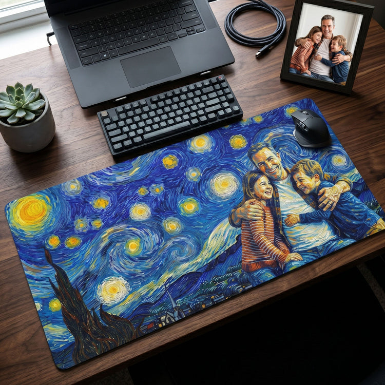 Custom_Photo_Van_Gogh_Art_Fathers_Day_Gift_For_Dad_Husband_Personalized_Desk_Mat_2