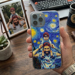 Custom-Photo-Van-Gogh-Style-Fathers-Day-Gift-For-New-Dad-Husband-Personalized-Phone-Case-3