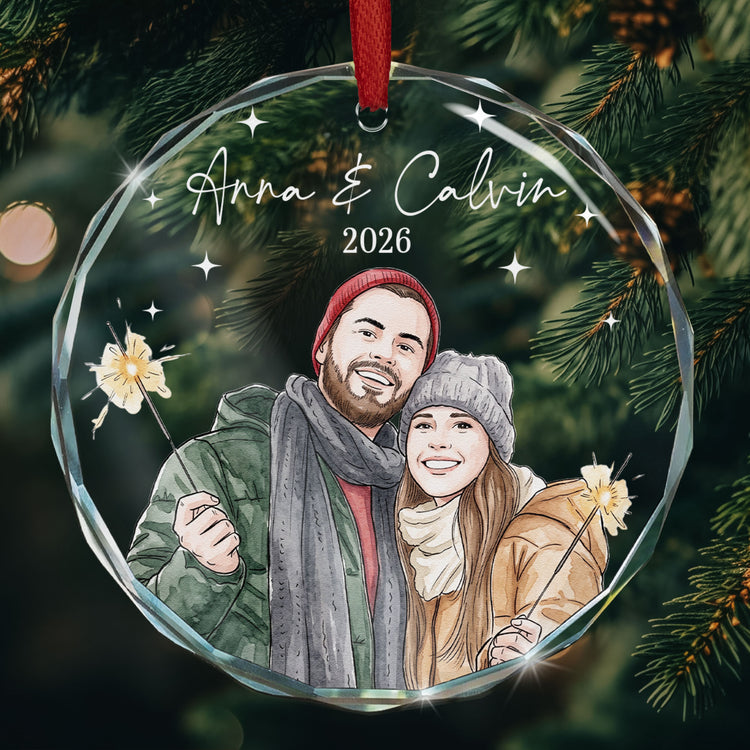 Custom-Couple-Photo-Watercolor-Our-First-Christmas-Personalized-Ornament