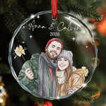 Custom-Couple-Photo-Watercolor-Our-First-Christmas-Personalized-Ornament