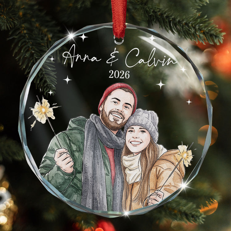 Custom-Couple-Photo-Watercolor-Our-First-Christmas-Personalized-Ornament