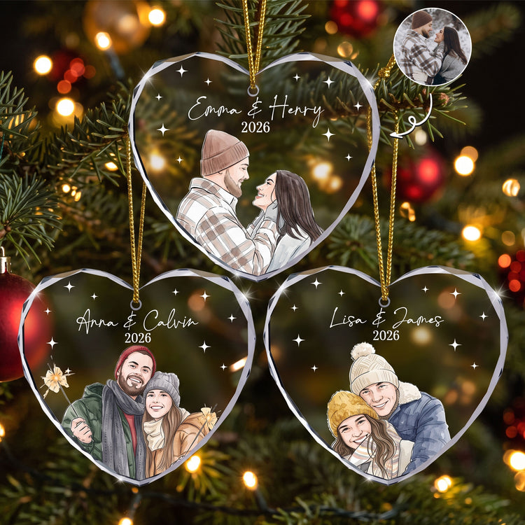 Custom-Photo-Watercolor-Art-New-Version-Our-First-Christmas-Personalized-Ornament