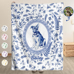 Custom-Photo-Watercolor-Dog-Cat-Pet-Portrait-Toile-Remembrance-Personalized-Blanket-1