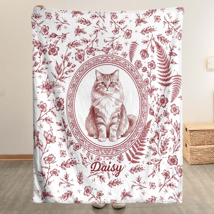 Custom-Photo-Watercolor-Dog-Cat-Pet-Portrait-Toile-Remembrance-Personalized-Blanket-2