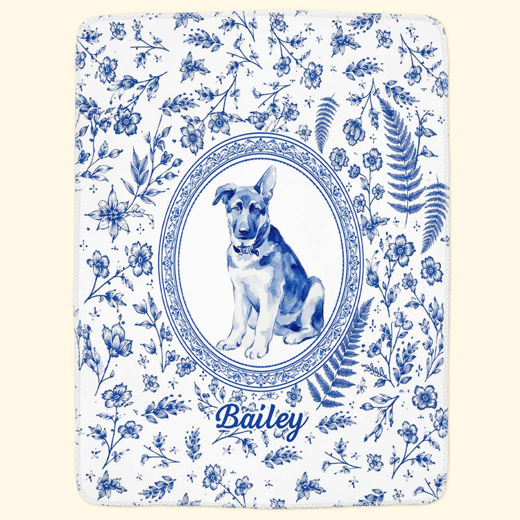 Custom-Photo-Watercolor-Dog-Cat-Pet-Portrait-Toile-Remembrance-Personalized-Blanket-4