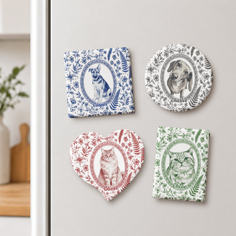 Custom-Photo-Watercolor-Dog-Cat-Pet-Portrait-Toile-Remembrance-Personalized-Magnet-1