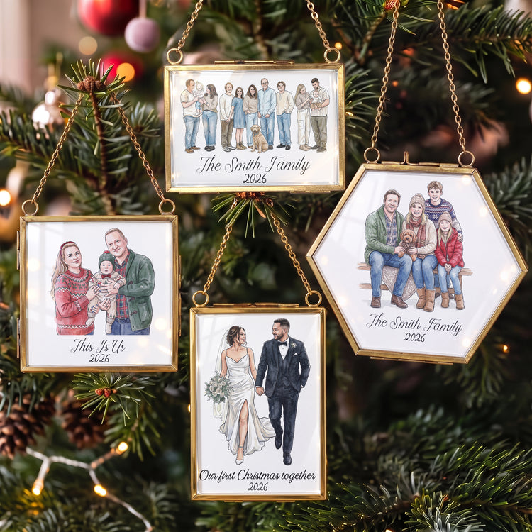 Custom-Photo-Watercolor-Family-Frame-Personalized-Ornament-1