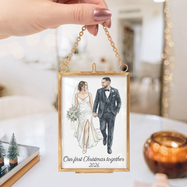 Custom-Photo-Watercolor-Family-Frame-Personalized-Ornament-11