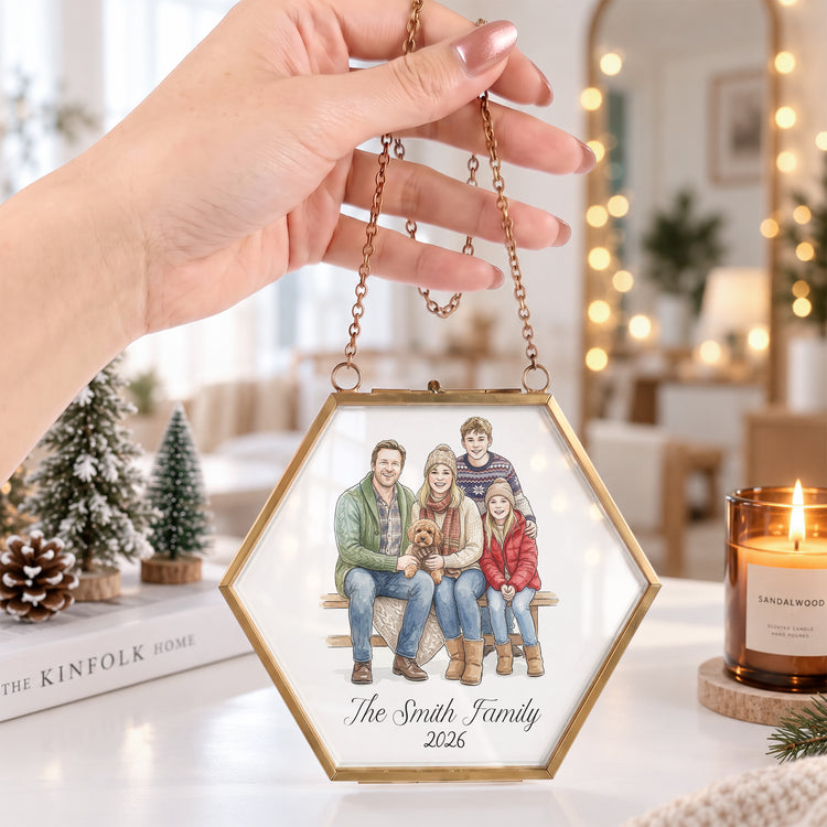 Custom-Photo-Watercolor-Family-Frame-Personalized-Ornament-2