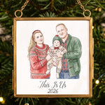 Custom-Photo-Watercolor-Family-Frame-Personalized-Ornament-7