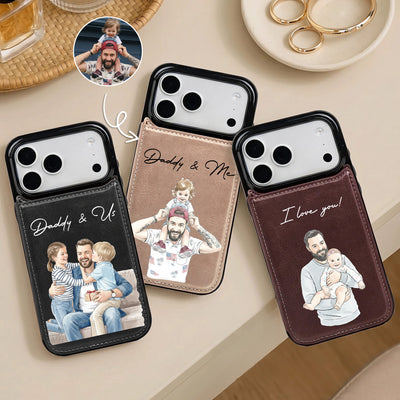 Custom Photo Watercolor Father's Day Gift For Dad, Husband - Personalized Phone Case