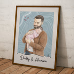 Custom-Photo-Watercolor-Fathers-Day-Gift-For-Husband-New-Dad-Gift-Personalized-Poster-3