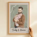 Custom-Photo-Watercolor-Fathers-Day-Gift-For-Husband-New-Dad-Gift-Personalized-Poster-4