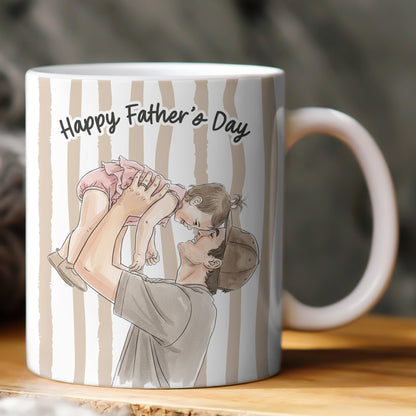 Custom-Photo-Watercolor-Fathers-Day-Gift-For-New-Dad-Husband-Personalized-Mug-2
