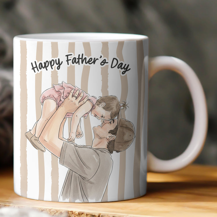 Custom-Photo-Watercolor-Fathers-Day-Gift-For-New-Dad-Husband-Personalized-Mug-2
