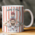 Custom-Photo-Watercolor-Fathers-Day-Gift-For-New-Dad-Husband-Personalized-Mug-4