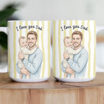 Custom-Photo-Watercolor-Fathers-Day-Gift-For-New-Dad-Husband-Personalized-Mug-6