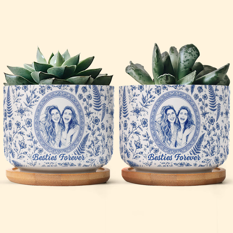 Custom-Photo-Watercolor-Portrait-Gift-For-Friend-Besties-Personalized-Plant-Pot-1