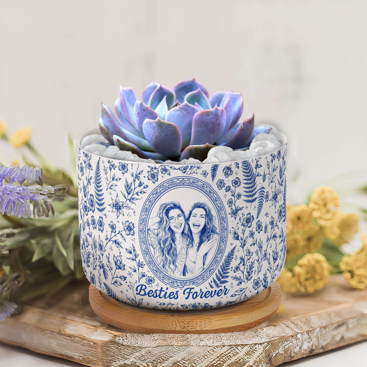 Custom-Photo-Watercolor-Portrait-Gift-For-Friend-Besties-Personalized-Plant-Pot-3