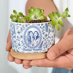 Custom-Photo-Watercolor-Portrait-Gift-For-Friend-Besties-Personalized-Plant-Pot-5