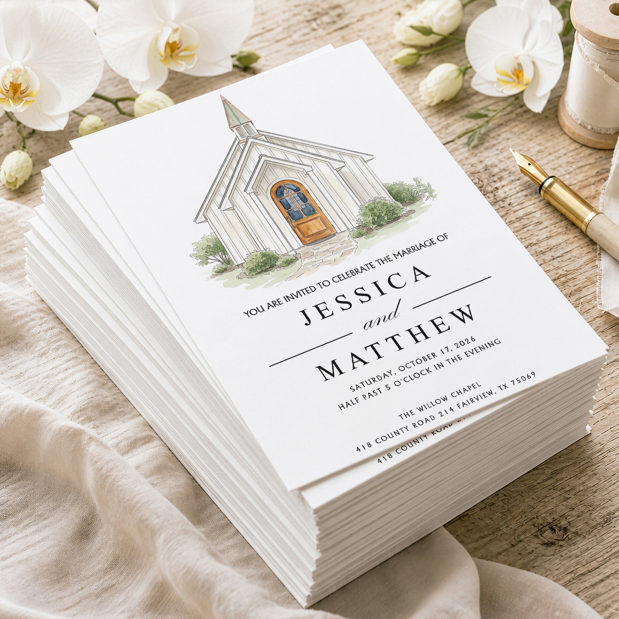 Custom-Photo-Watercolor-Wedding-Invitation-Card-Personalized-Cards-4