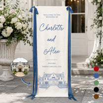 Custom-Photo-Wedding-Venue-Illustration-Drawing-Wedding-Sign-Personalized-Welcome-Sign-1