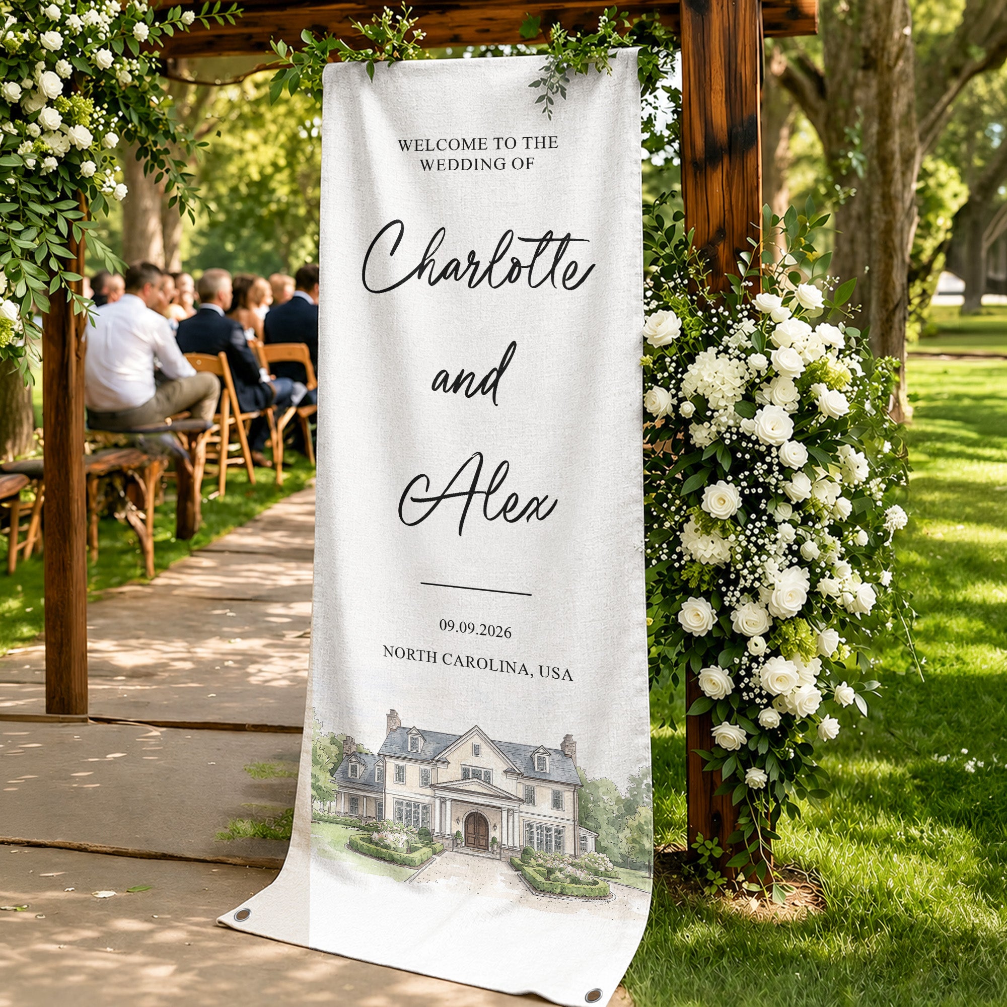 Custom-Photo-Wedding-Venue-Watercolor-Style-Wedding-Sign-Personalized-Welcome-Sign-3