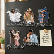 Custom-Portrait-Art-Acrylic-Magnet,-Family-Couples-With-Pets-Photo-Personalized-Magnet-1