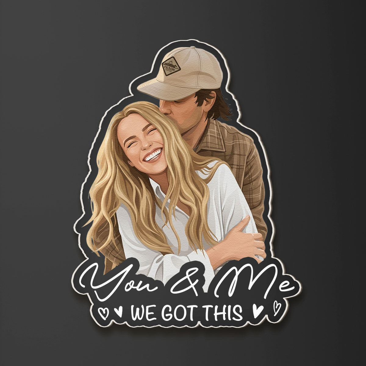Custom-Portrait-Art-Acrylic-Magnet,-Family-Couples-With-Pets-Photo-Personalized-Magnet-2
