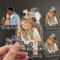 Custom-Portrait-Art-Acrylic-Magnet,-Family-Couples-With-Pets-Photo-Personalized-Magnet-3