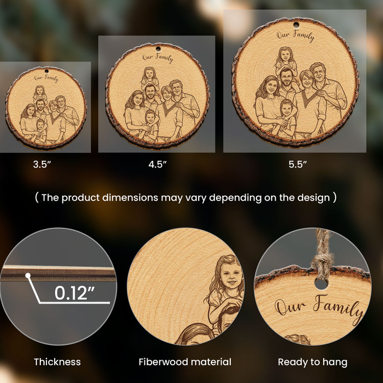 Custom-Portrait-Art-Printed-Wood-Slice-Christmas-Family-Gifts-Personalized-Ornament-3