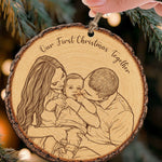 Custom-Portrait-Art-Printed-Wood-Slice-Christmas-Family-Gifts-Personalized-Ornament-4