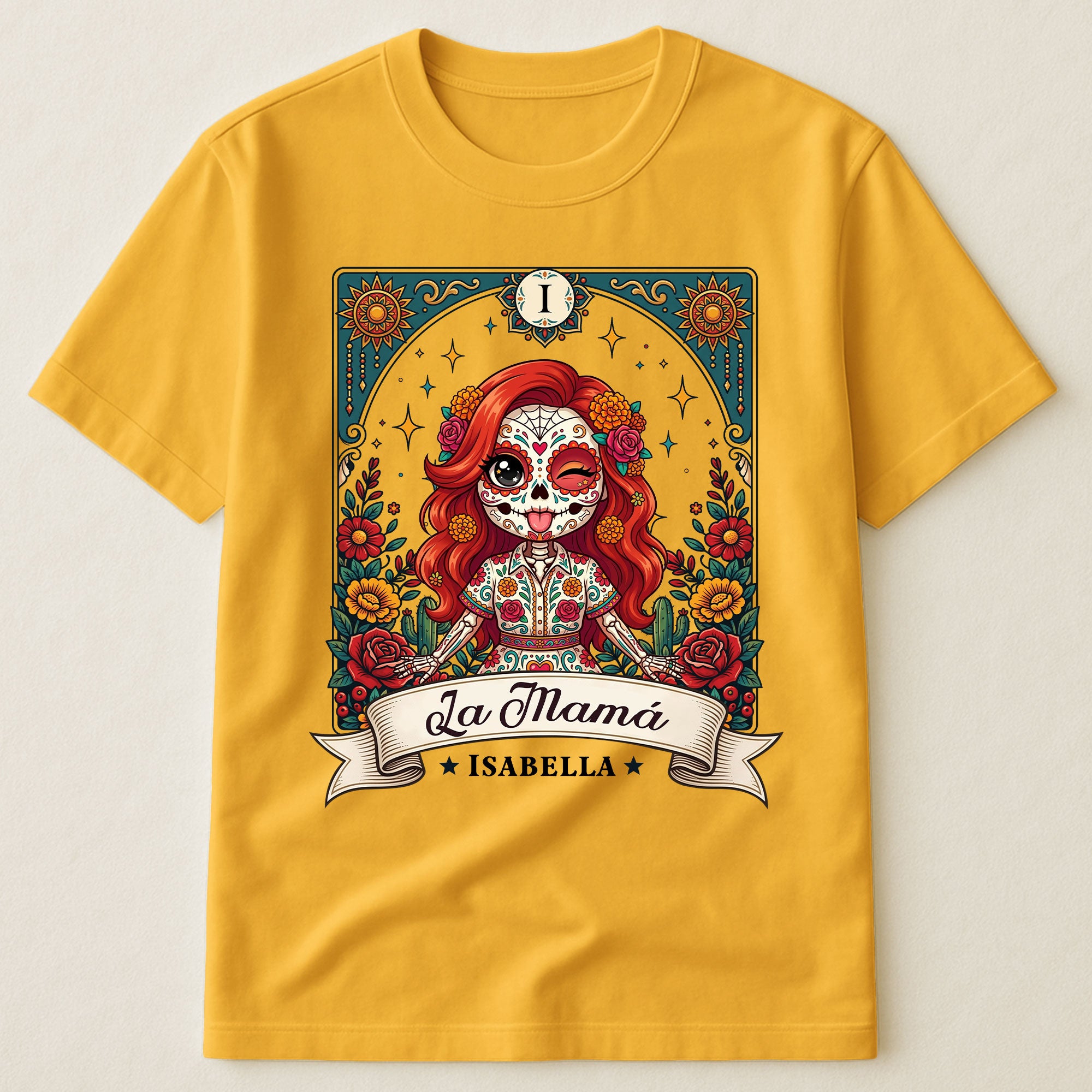 Custom-Portrait-Day-Of-The-Dead-Funny-Mexican-Mom-Wife-Gift-For-Her-Personalized-Shirt-2