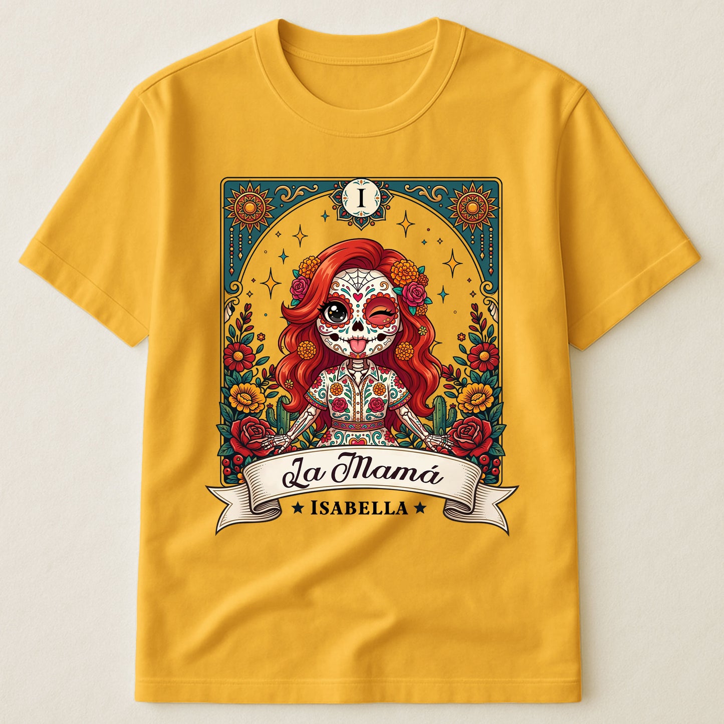 Custom-Portrait-Day-Of-The-Dead-Funny-Mexican-Mom-Wife-Gift-For-Her-Personalized-Shirt-2
