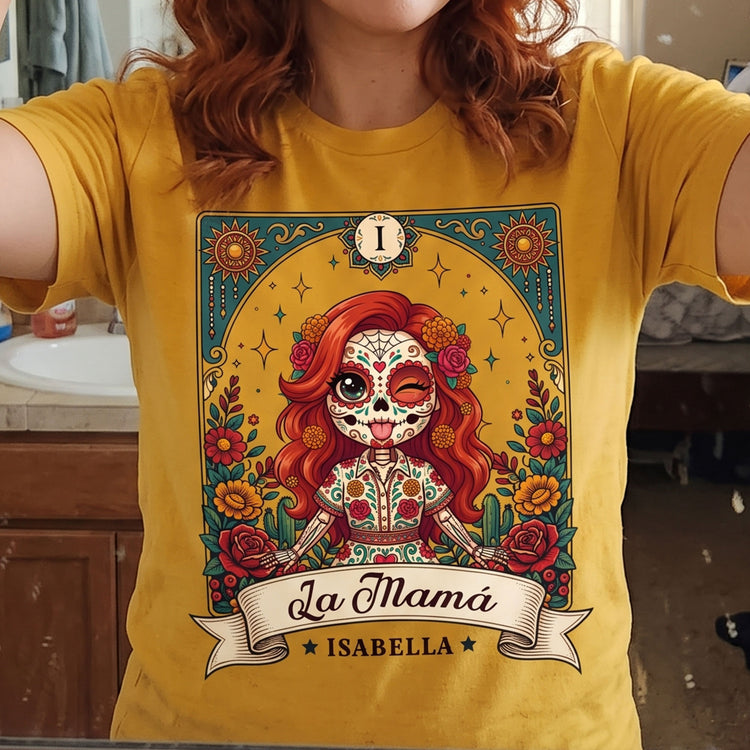 Custom-Portrait-Day-Of-The-Dead-Funny-Mexican-Mom-Wife-Gift-For-Her-Personalized-Shirt-3