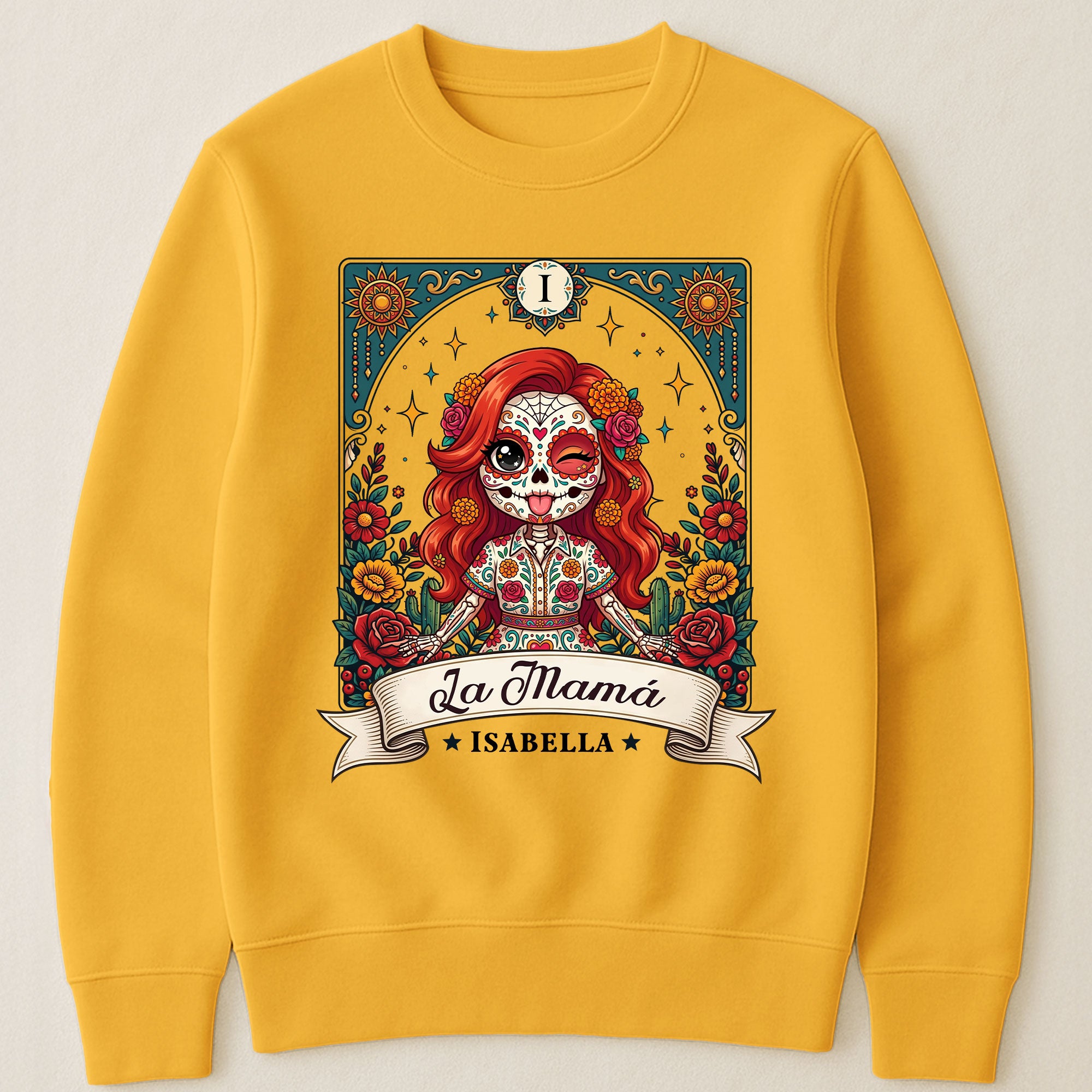 Custom-Portrait-Day-Of-The-Dead-Funny-Mexican-Mom-Wife-Gift-For-Her-Personalized-Shirt-4
