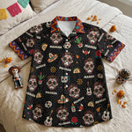 Custom-Portrait-Sugar-Skeleton-Hispanic-Mexican-Flowers-Personalized-Hawaiian-Shirt-2