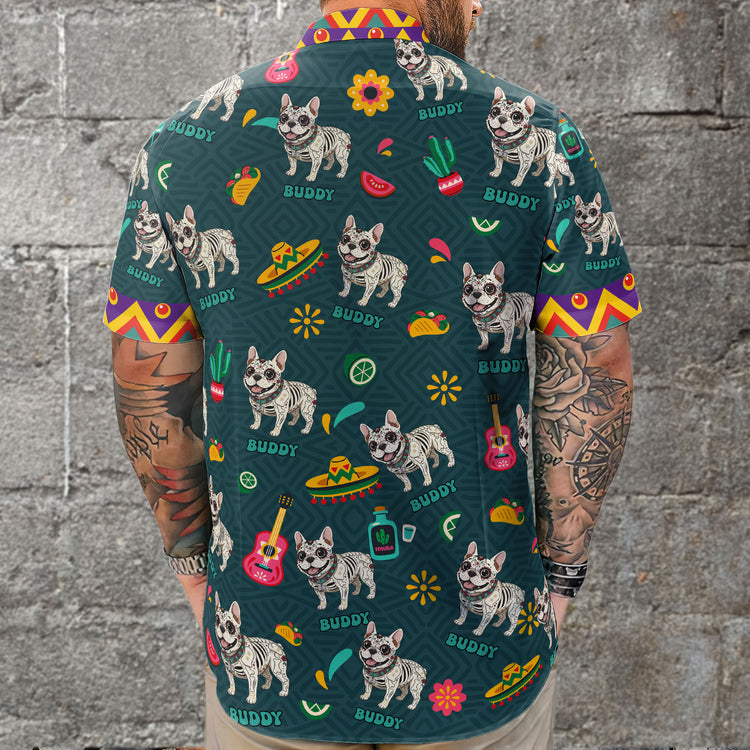 Custom-Portrait-Sugar-Skeleton-Hispanic-Mexican-Flowers-Personalized-Hawaiian-Shirt-4