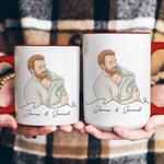 Custom-Portrait-Watercolor-Fathers-Day-Gift-For-Dad-New-Dad-Husband-Personalized-Mug-4