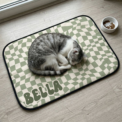 Custom Retro Pet Name - Personalized Cooling Mat