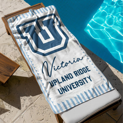 Custom-School-Logo-Personalized-Beach-Towel-2