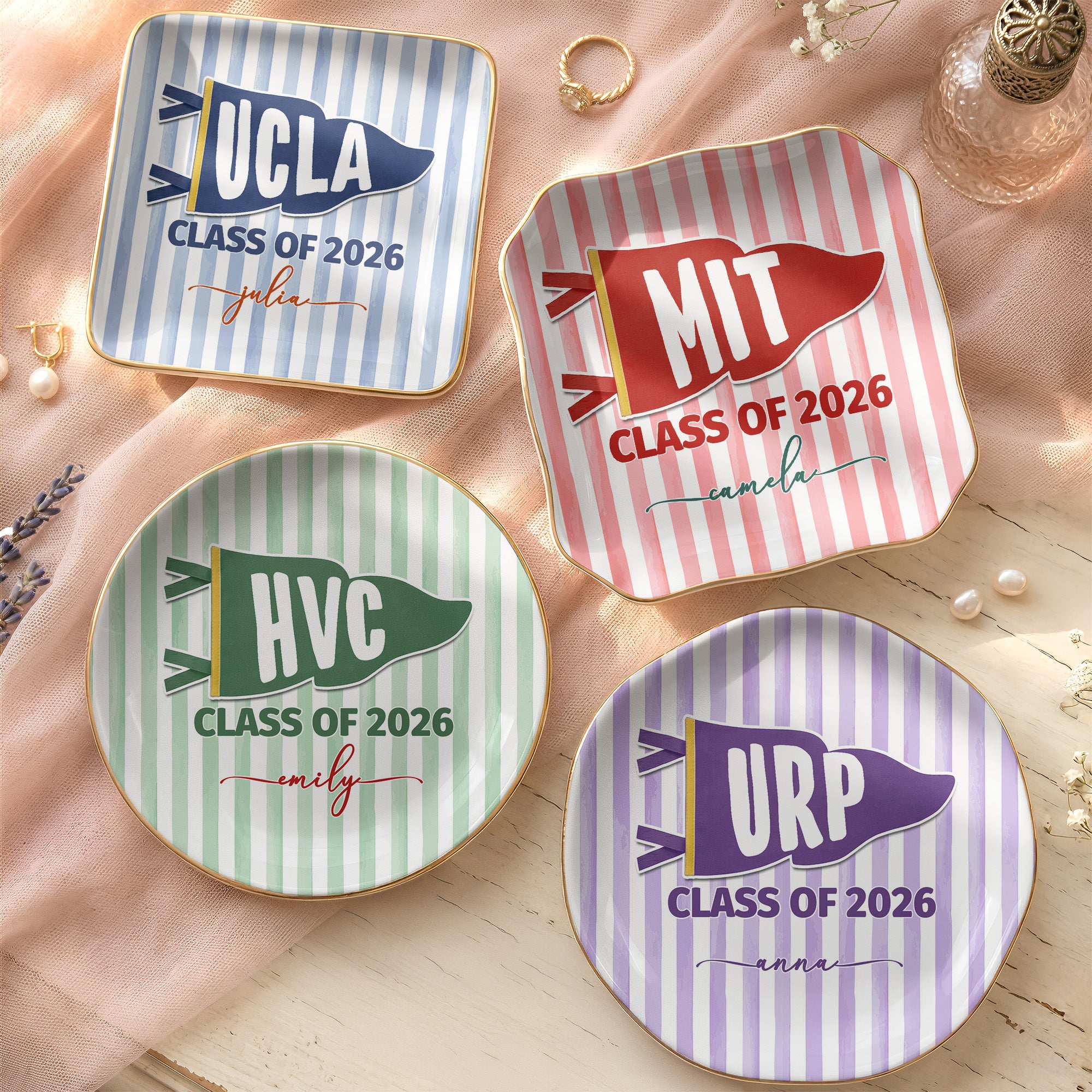 Custom-School-Pennant-Flag-Personalized-Jewelry-Dish-1