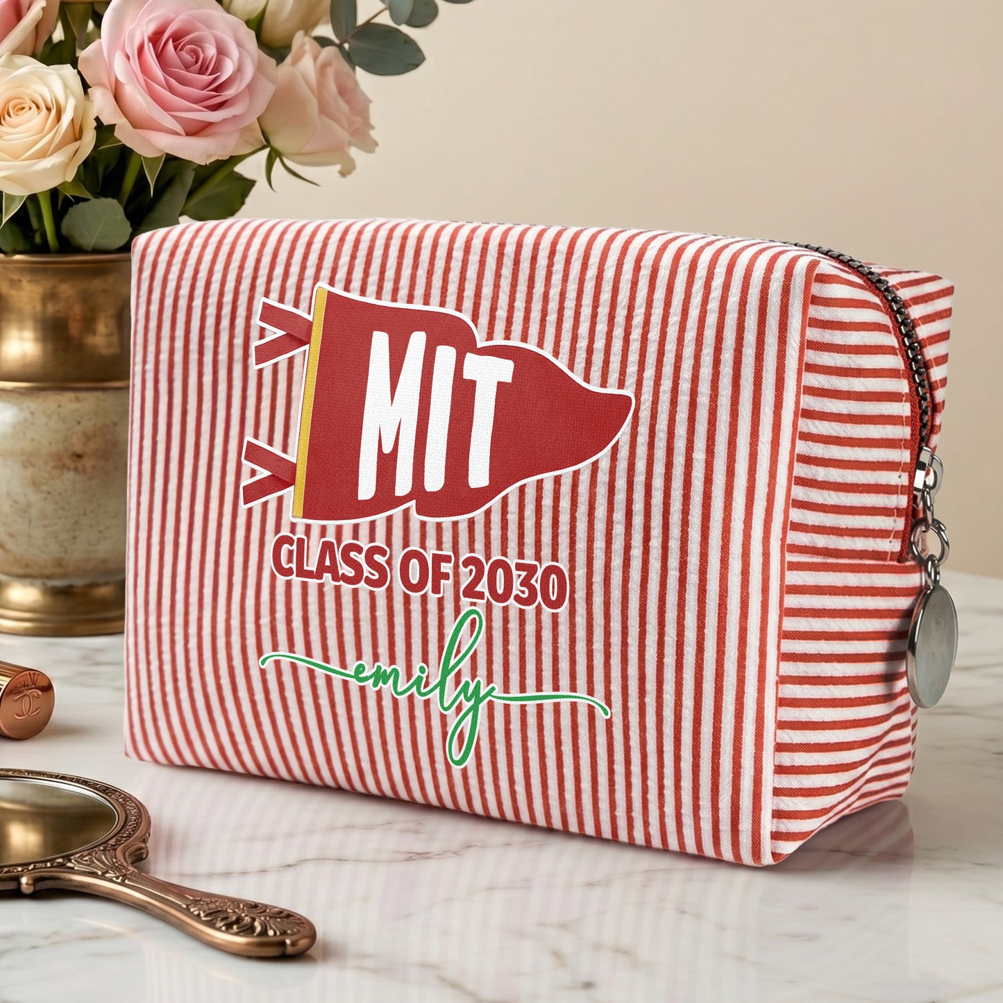 Custom-School-Pennant-Flag-Personalized-Makeup-Bag-1